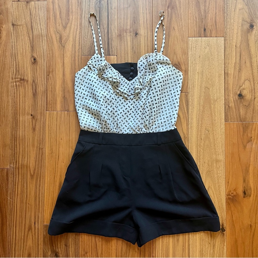 Topshop Boutique playsuit romper with bows and ruffles